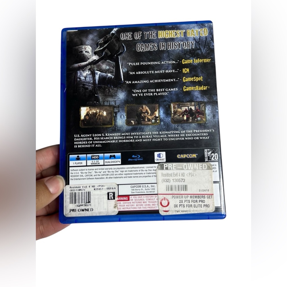 Resident Evil 4 Sony PlayStation 4 Video Game Horror Shooter Zombie No Manual - Picture 2 of 7
